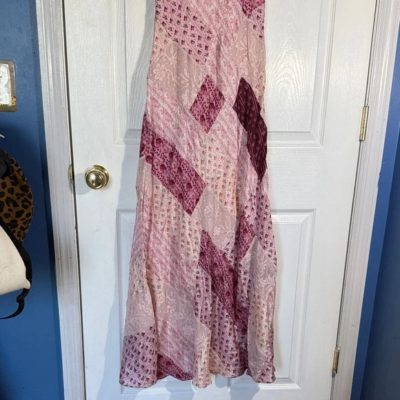 LoveShackFancy Pink Patchwork Slip Dress - damaged - Picture 3 of 11